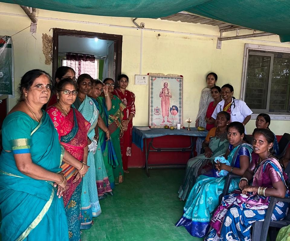mav camp volunteer with patients
